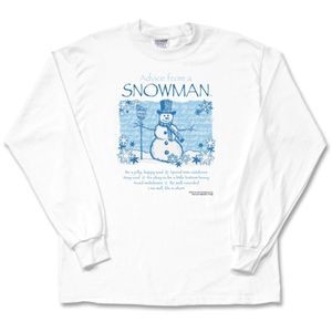 Snowman Advice Small Shirt Unisex Long Sleeves NWT